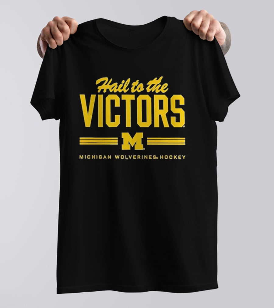 Michigan Wolverines Hockey Hail To The Victors M T-Shirt