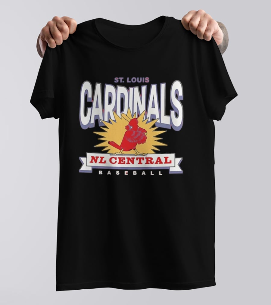 St Louis Cardinals NL Central Baseball Red Twelve Six Franklin T-Shirt