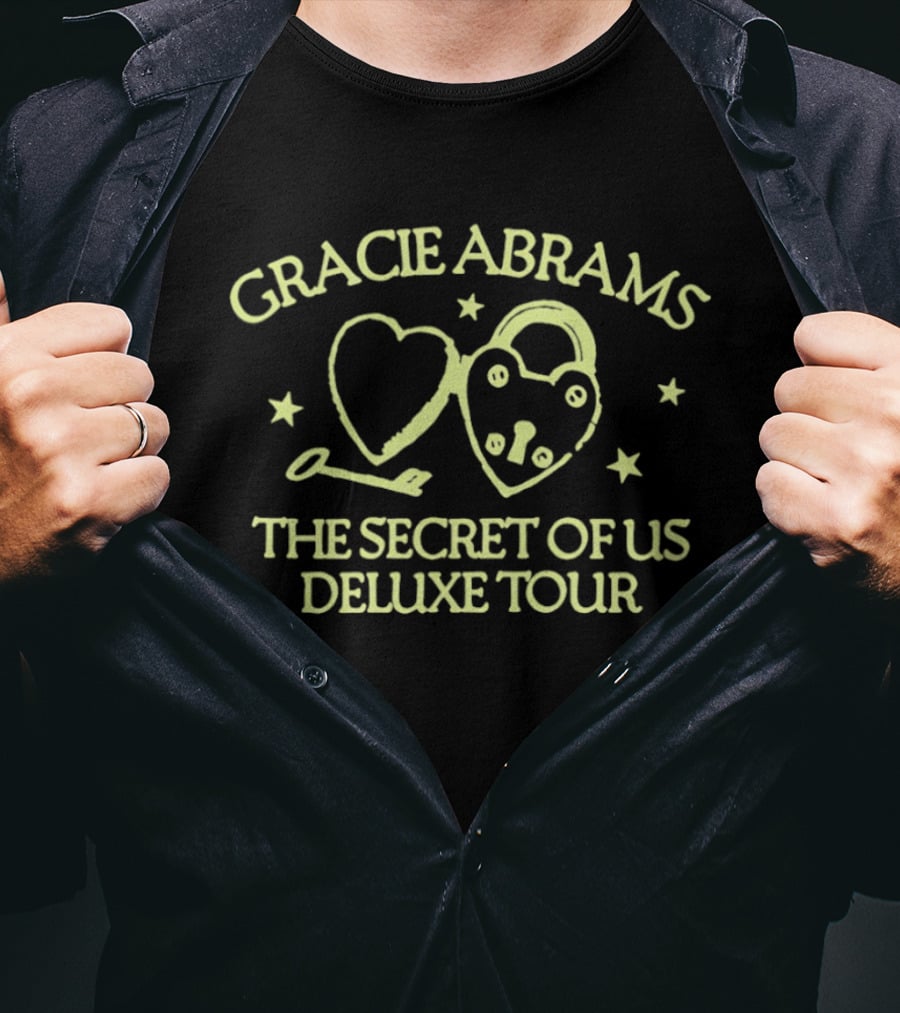Gracie Abrams The Secret Of US Deluxe Tour Heart Lock Key Stars 2026 T-Shirt