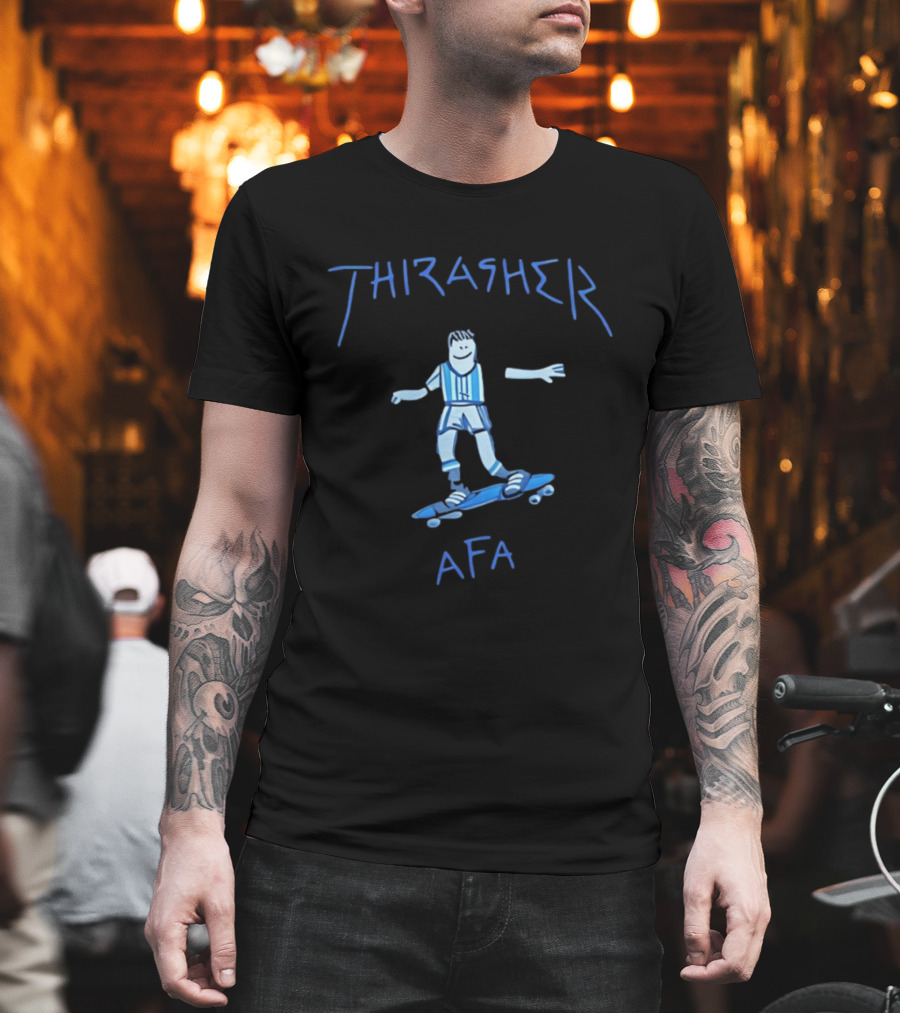 Thrasher Gonz AFA Skateboarder Cartoon T-Shirt