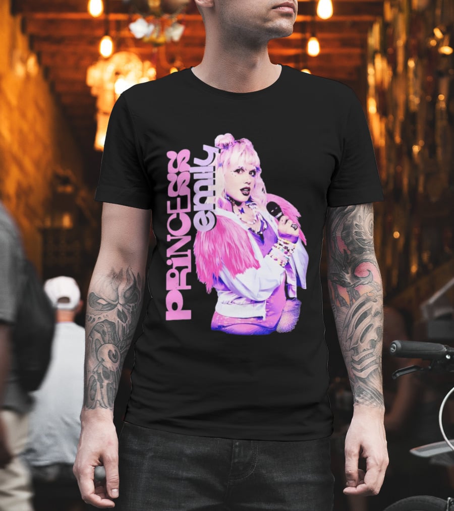 Princess Emily Pop Star Style Microphone Fashion T-Shirt