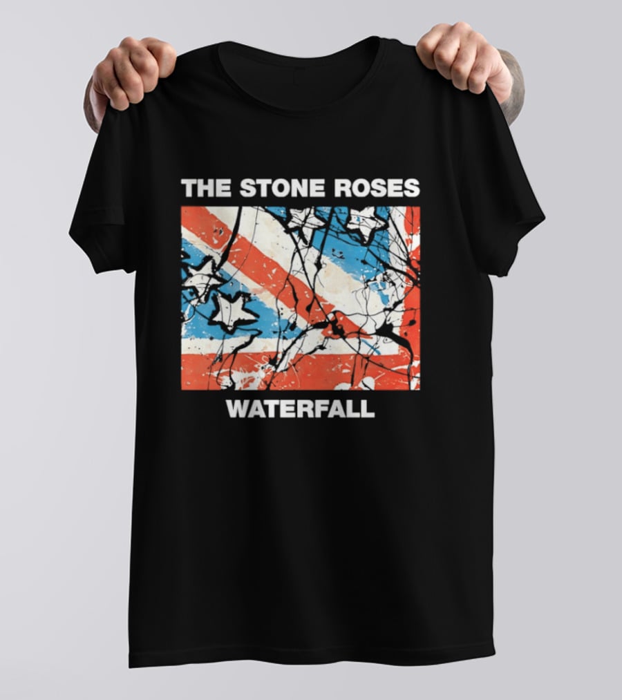 The Stone Roses Waterfall Flag Stars Union Jack T-Shirt