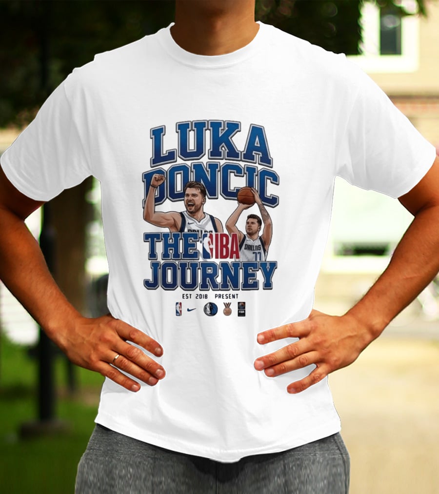 Luka Doncic NBA FIBA Journey Dallas Mavericks 2018 Nike Basketball T-Shirt