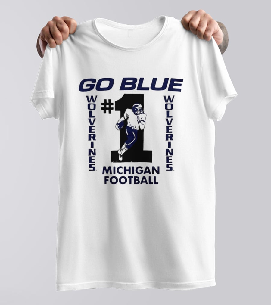 Michigan Wolverines #1 Football Go Blue T-Shirt