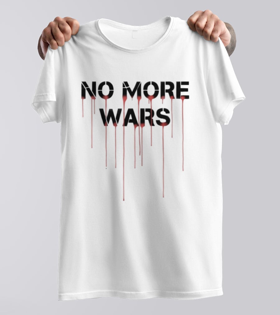 No More Wars Dripping Blood Anti War T-Shirt