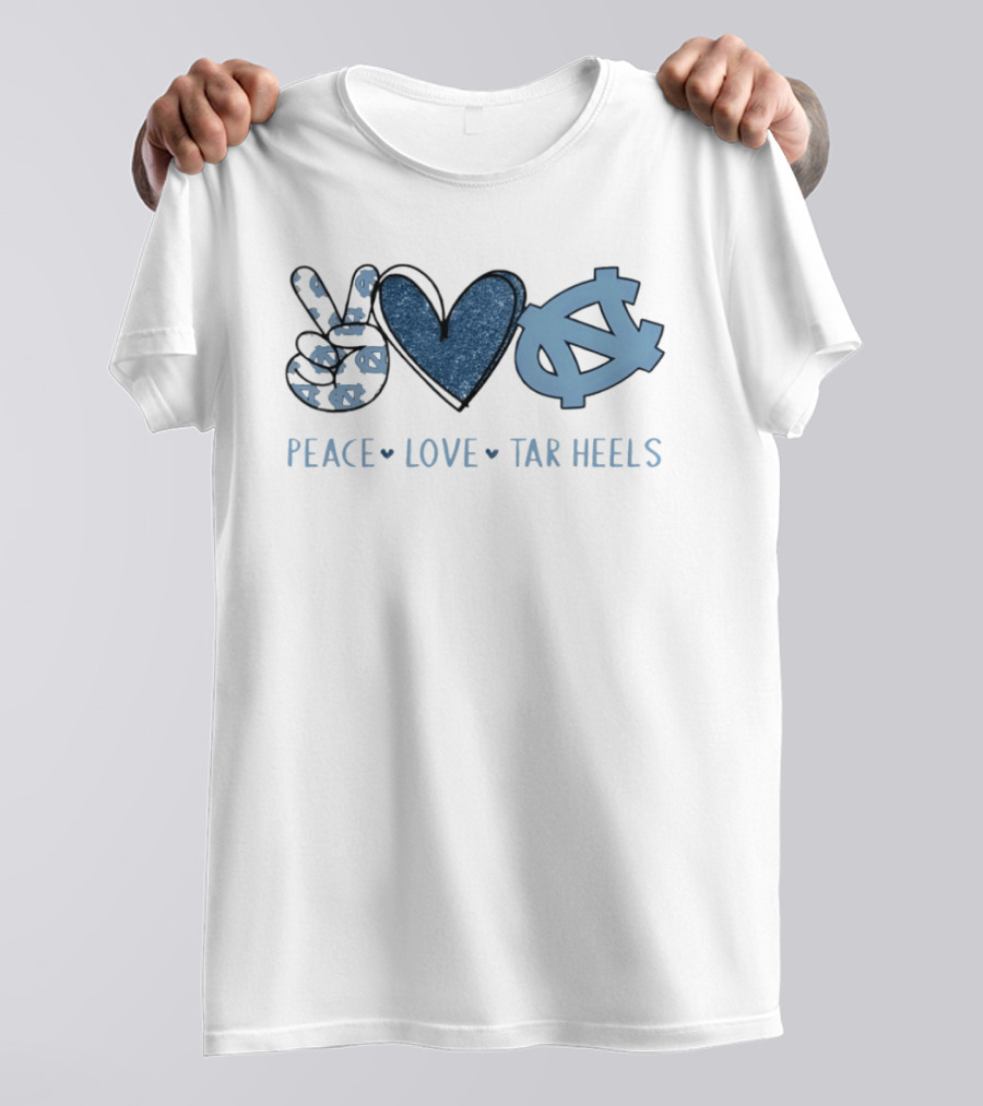 Peace Love North Carolina Tar Heels 2026 T-Shirt