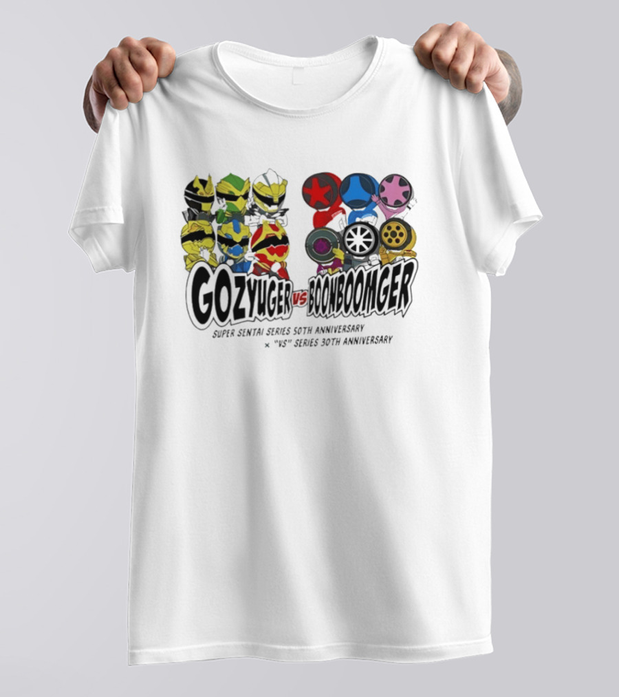 Gozyuger Vs Boonboomger Super Sentai Series 50th Anniversary Celebration Characters T-Shirt