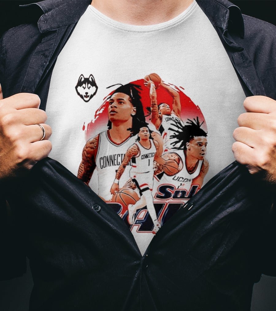 UConn Huskies Solo Ball Connecticut Men's Basketball Collage T-Shirt
