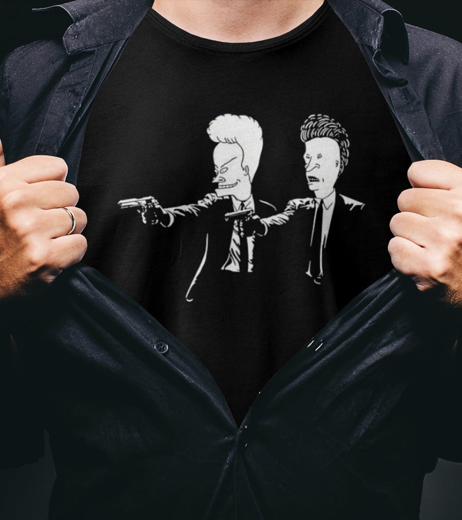 Pulp Fiction Slackers Suit Up Iconic Duo Pose T-Shirt