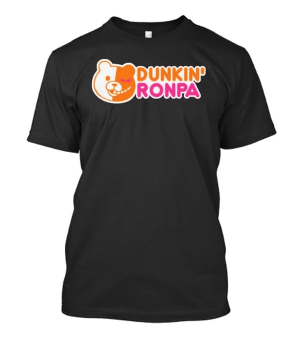 Dunkin' Ronpa Bear Face Graphic Brian Beacock T-Shirt