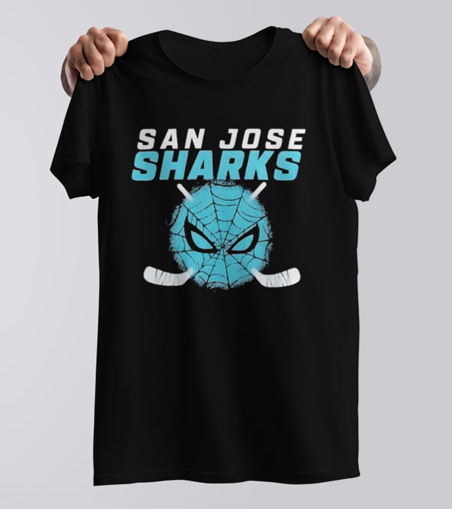 San Jose Sharks Spider Hockey Mask T-Shirt
