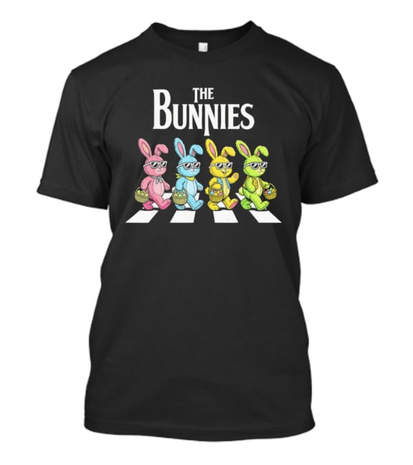 The Bunnies Walking Across Abbey Road In Colorful Sunglasses T-Shirt