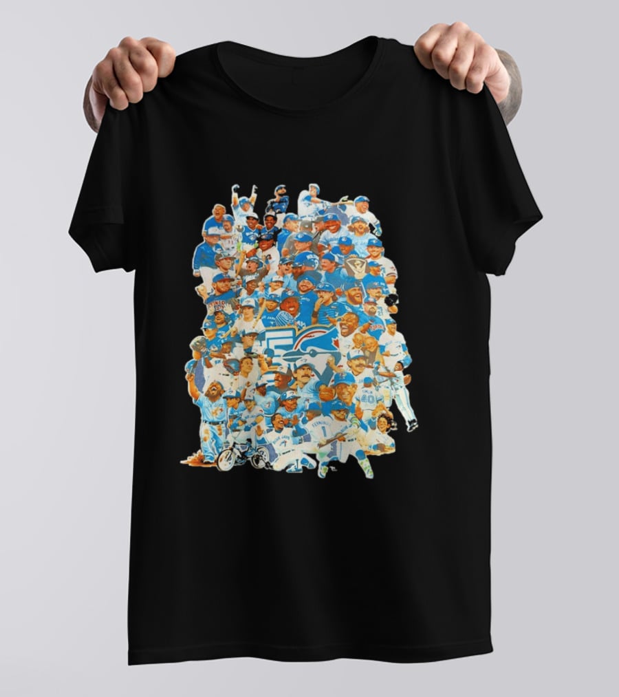 Toronto Blue Jays 50th Anniversary Celebration Collage T-Shirt