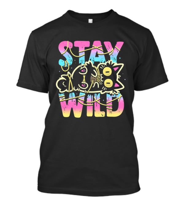 Stay Wild Wrapped In Chaos Cat Bound In Nonsense Blessed With Menace T-Shirt