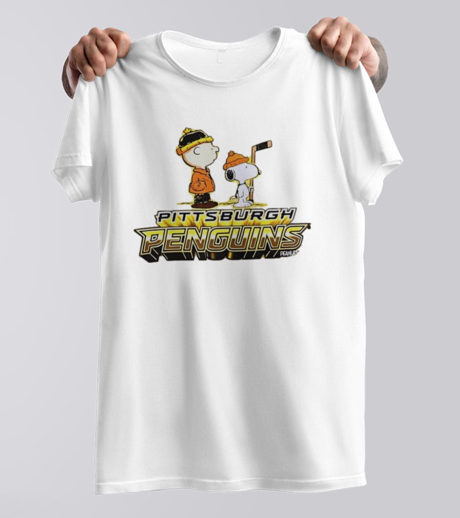 Charlie Brown Snoopy Pittsburgh Penguins Hockey Peanuts T-Shirt