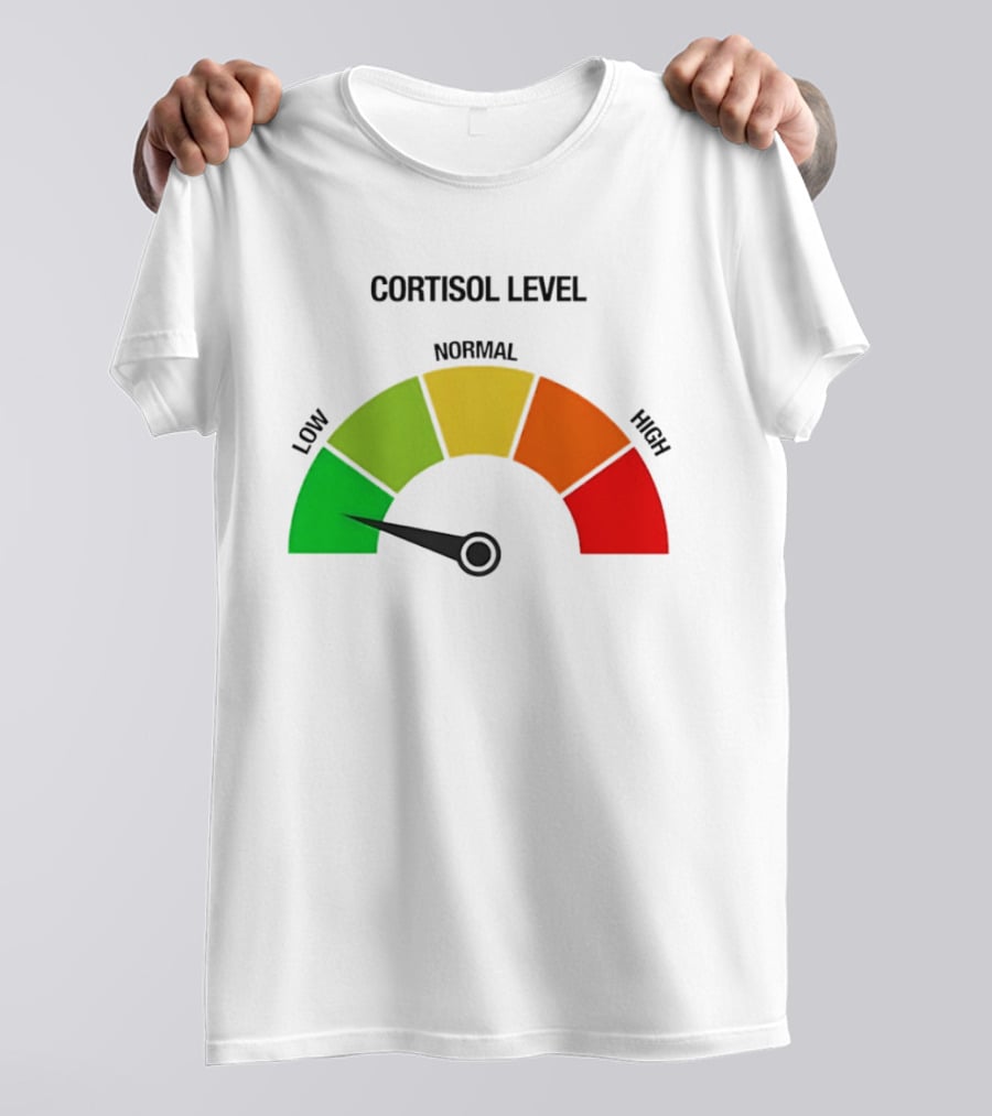 Cortisol Level Low Stress Indicator Gauge T-Shirt
