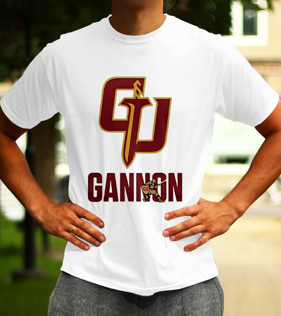 Gannon Golden Knights GU Basketball Logo With Knight T-Shirt