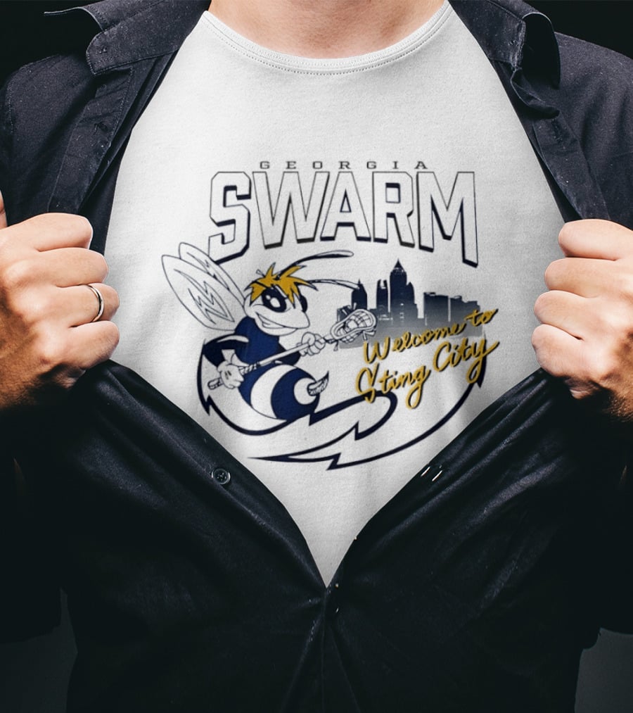 Georgia Swarm Welcome To Sting City Skyline T-Shirt