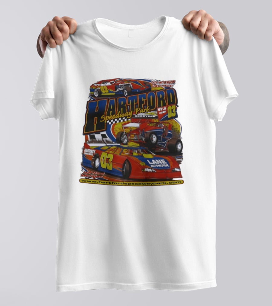 Hartford Speedway Park The Wicked Half Mile Lane Automotive Racing 03 T-Shirt