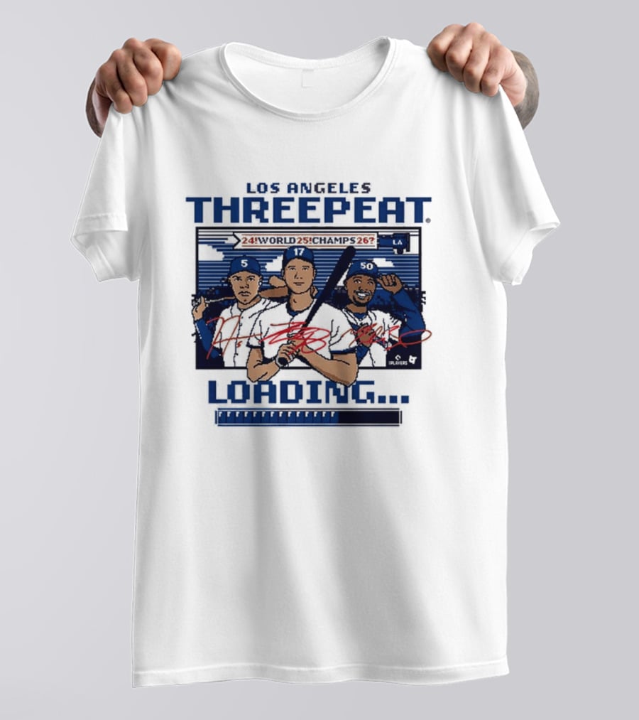 Los Angeles Threepeat World Champs Home Runs Loading T-Shirt