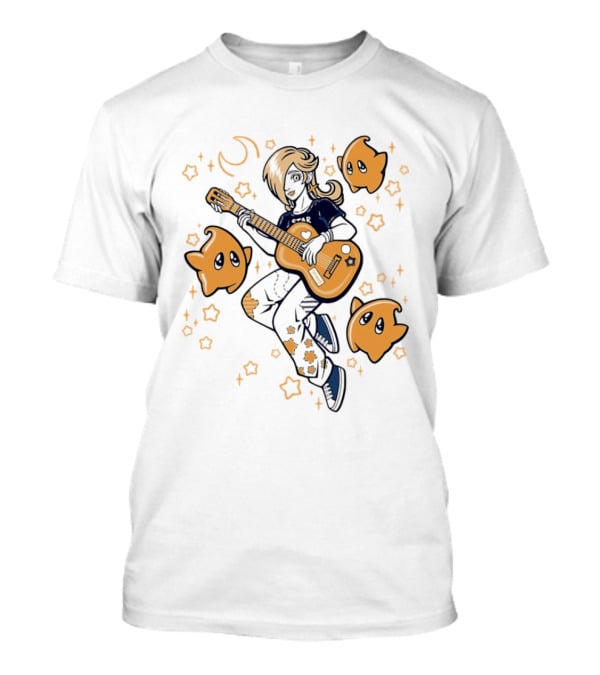 Rosalina And Lumalee Acoustic Remix Guitar Stars And Moons T-Shirt