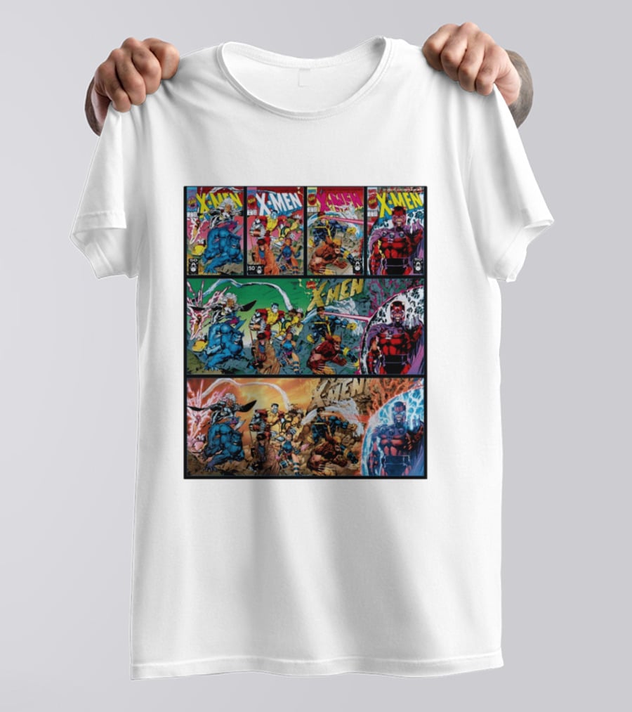 X Men The Animated Series Marvel Comics Classic Covers Wolverine Magneto Cyclops Storm T-Shirt