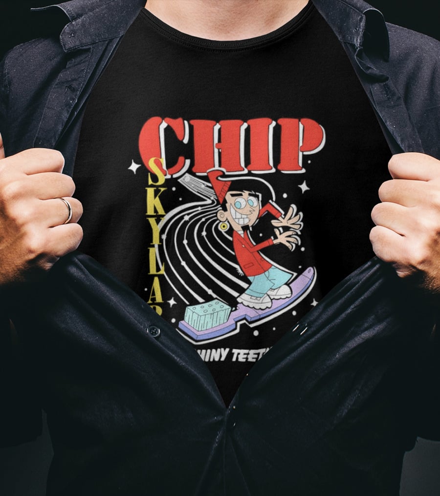 Chip Skylark My Shiny Teeth And Me Tour Musical Cartoon Character Retro Toothbrush Dance T-Shirt