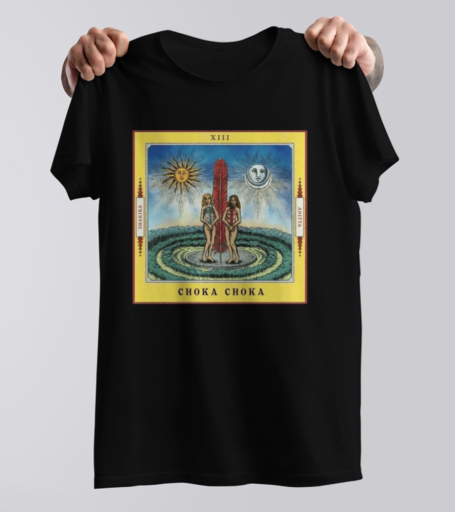 Shakira Anitta Choka Choka Tarot Card XIII Sun Moon Collaboration T-Shirt
