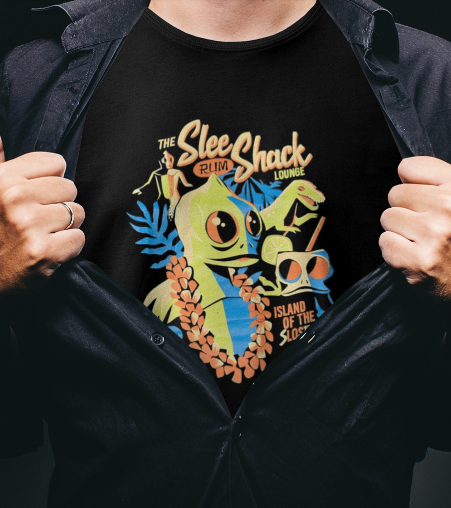 Slee Shack Rum Lounge Island Of The Sloshed Jeff Granito T-Shirt