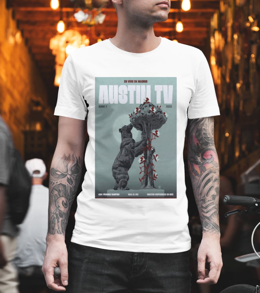 Austin TV En Vivo En Madrid Junio 7 2026 Con Pájaro Vampiro Sala El Sol Boletos Disponibles En Dice T-Shirt