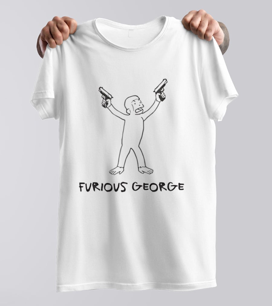 Furious George Monkey Dual Guns T-Shirt