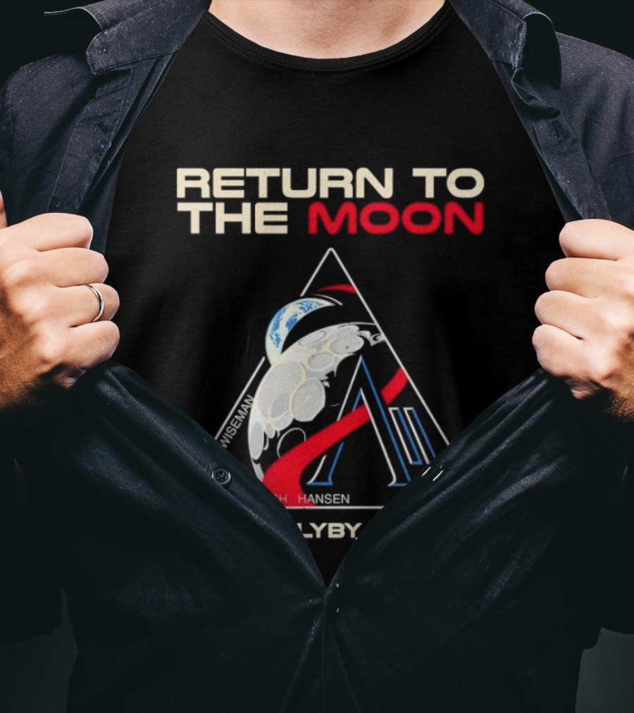 Artemis II Return To The Moon 2026 Wiseman Glover Koch Hansen Lunar Flyby Mission T-Shirt