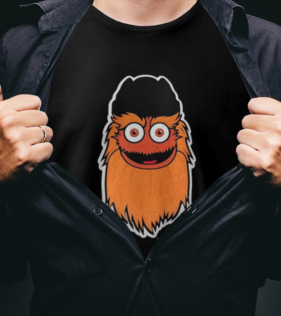 Joe Giglio Wearing Philadelphia Flyers Gritty T-Shirt