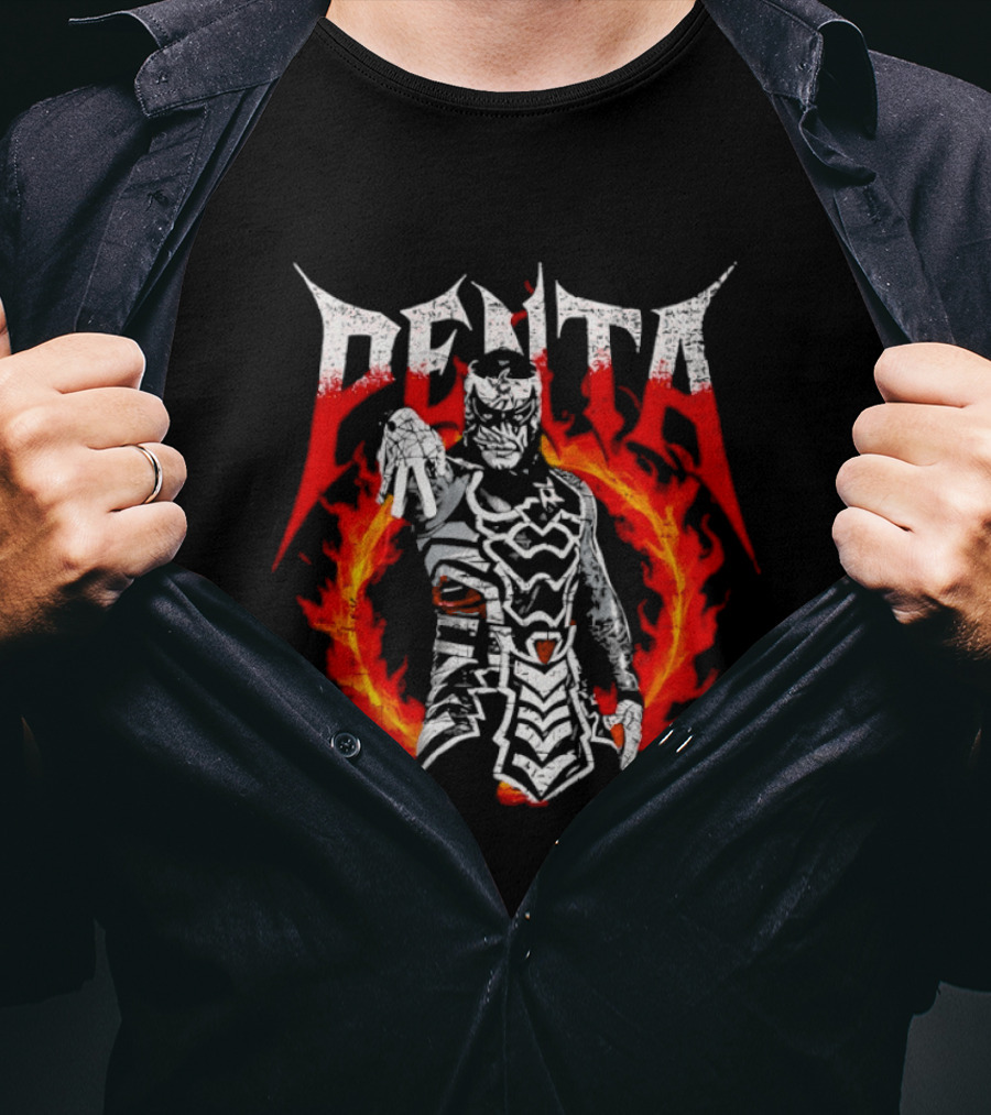 Penta Flame Warrior WWE Pose T-Shirt