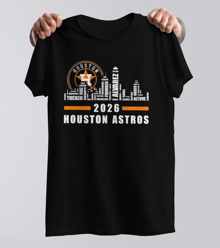 Houston Astros Skyline 2026 Houston Tucker Alvarez T-Shirt