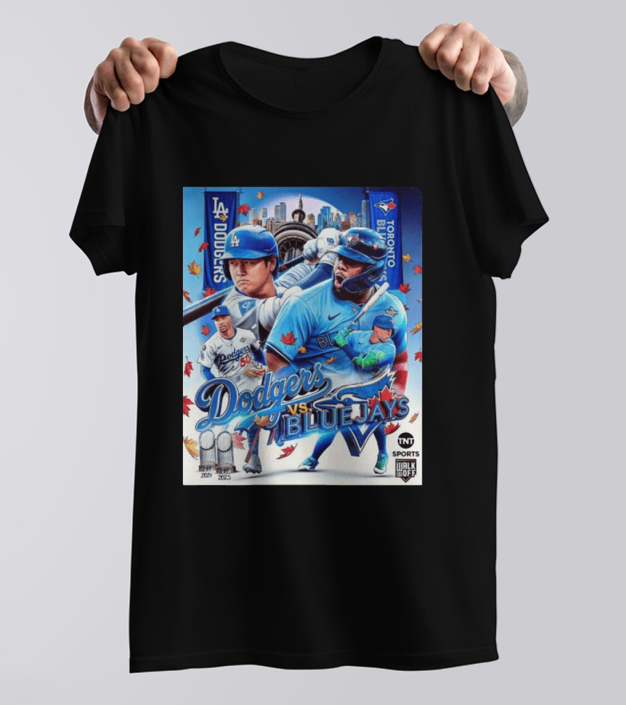Los Angeles Dodgers Vs Toronto Blue Jays 2023 MLB TNT Sports U Walk Off Cityscape Baseball Event T-Shirt
