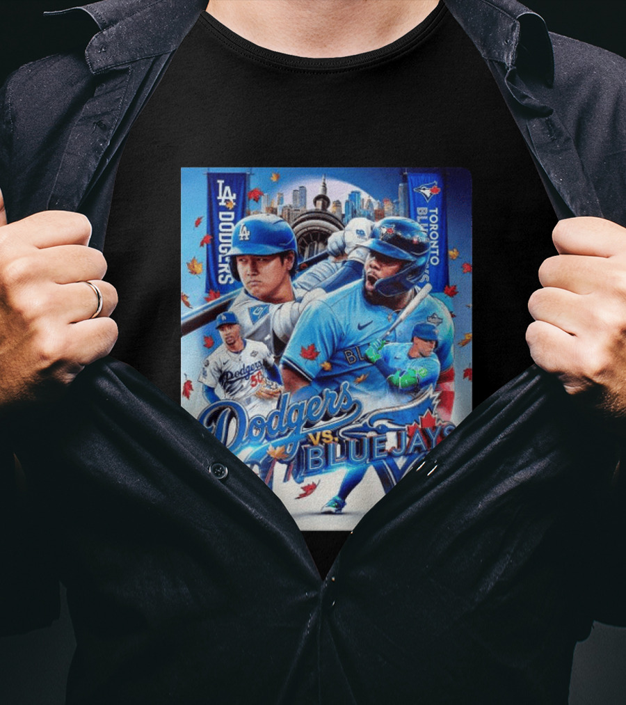 Los Angeles Dodgers Vs Toronto Blue Jays 2023 MLB TNT Sports U Walk Off Cityscape Baseball Event T-Shirt