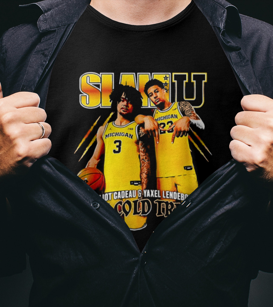 SLAMU Michigan Wolverines Yaxel Lendeborg And Elliot Cadeautee The Cold Truth T-Shirt