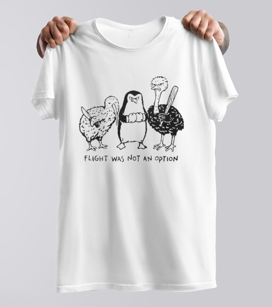 Flight Was Not An Option Kiwi Penguin Ostrich Trio T-Shirt