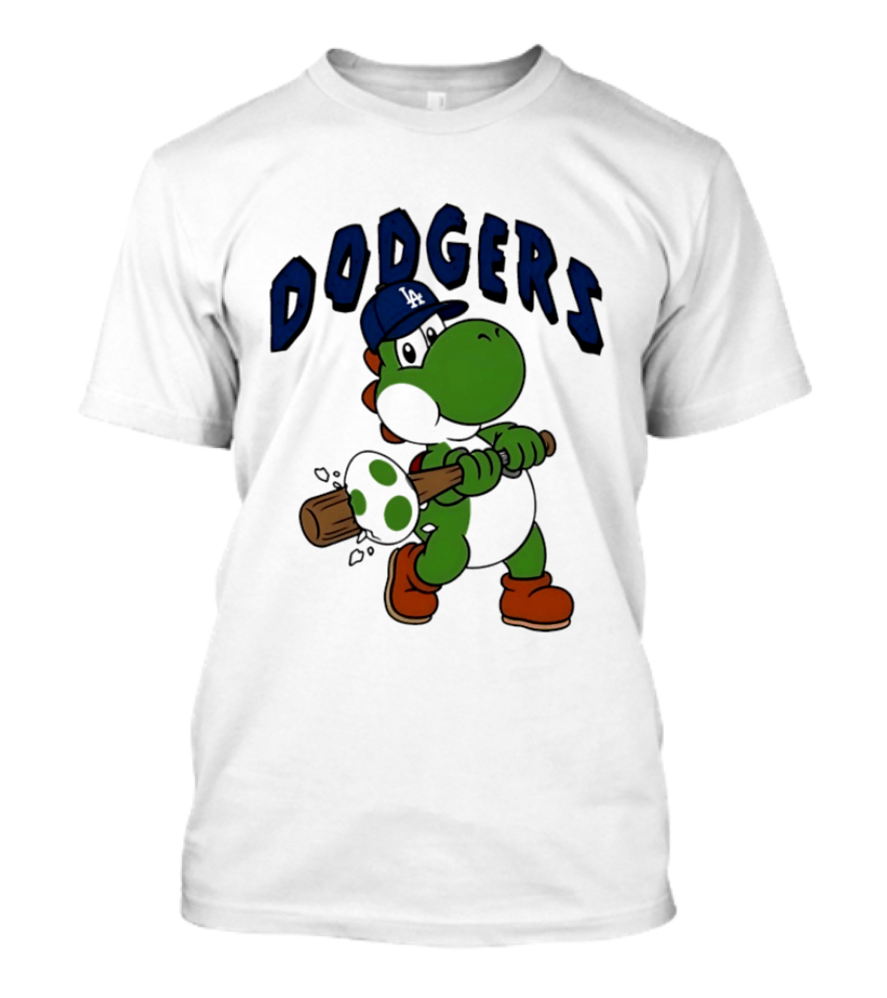 Los Angeles Dodgers Yoshi Baseball Batting Egg T-Shirt
