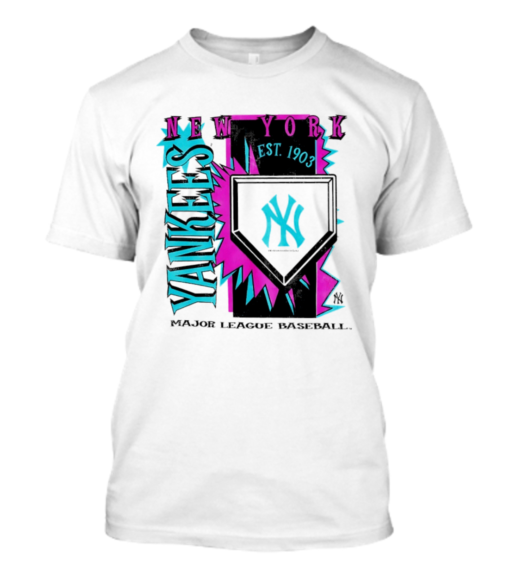 New York Yankees MLB Cooperstown Neon Field Est 1903 Major League Baseball T-Shirt