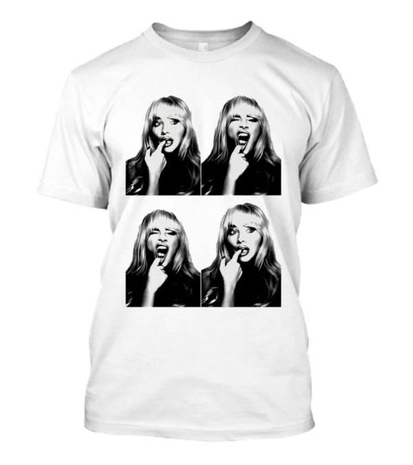 Sabrina Carpenter Photobooth Black And White Expressions T-Shirt