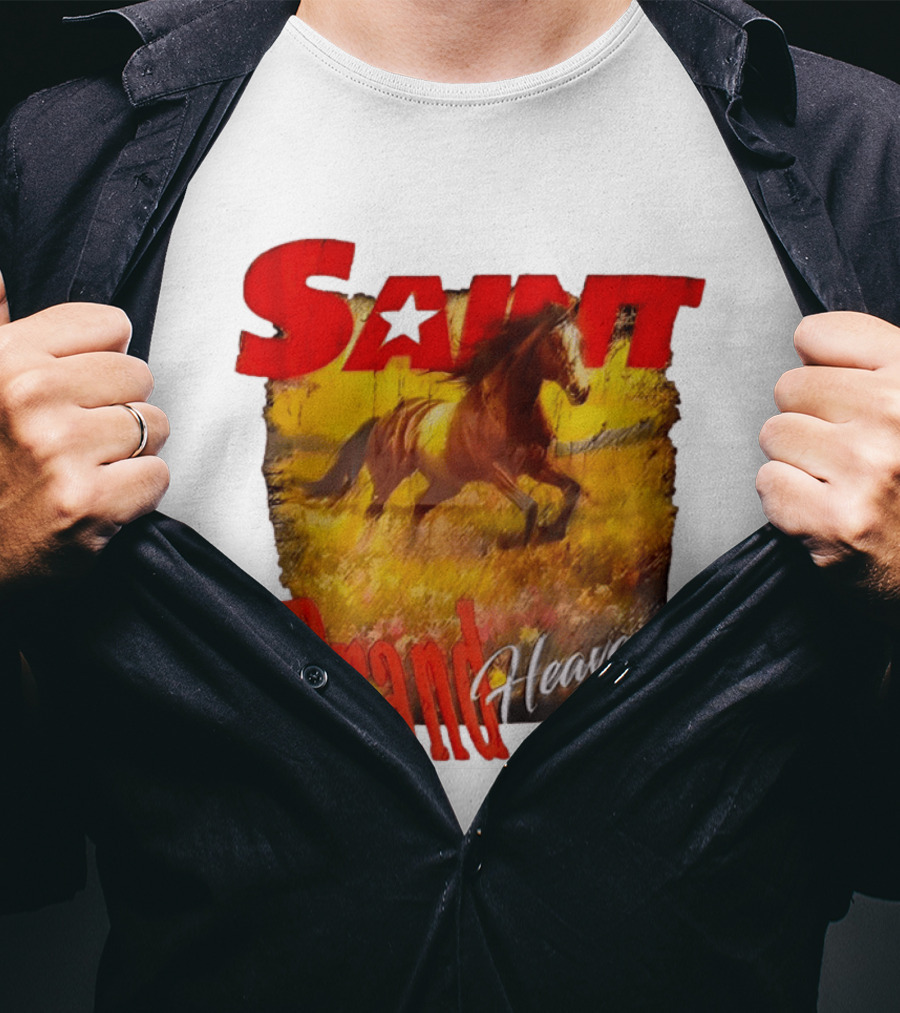 Saint Brand Heaven Sent Galloping Horse Wild West T-Shirt