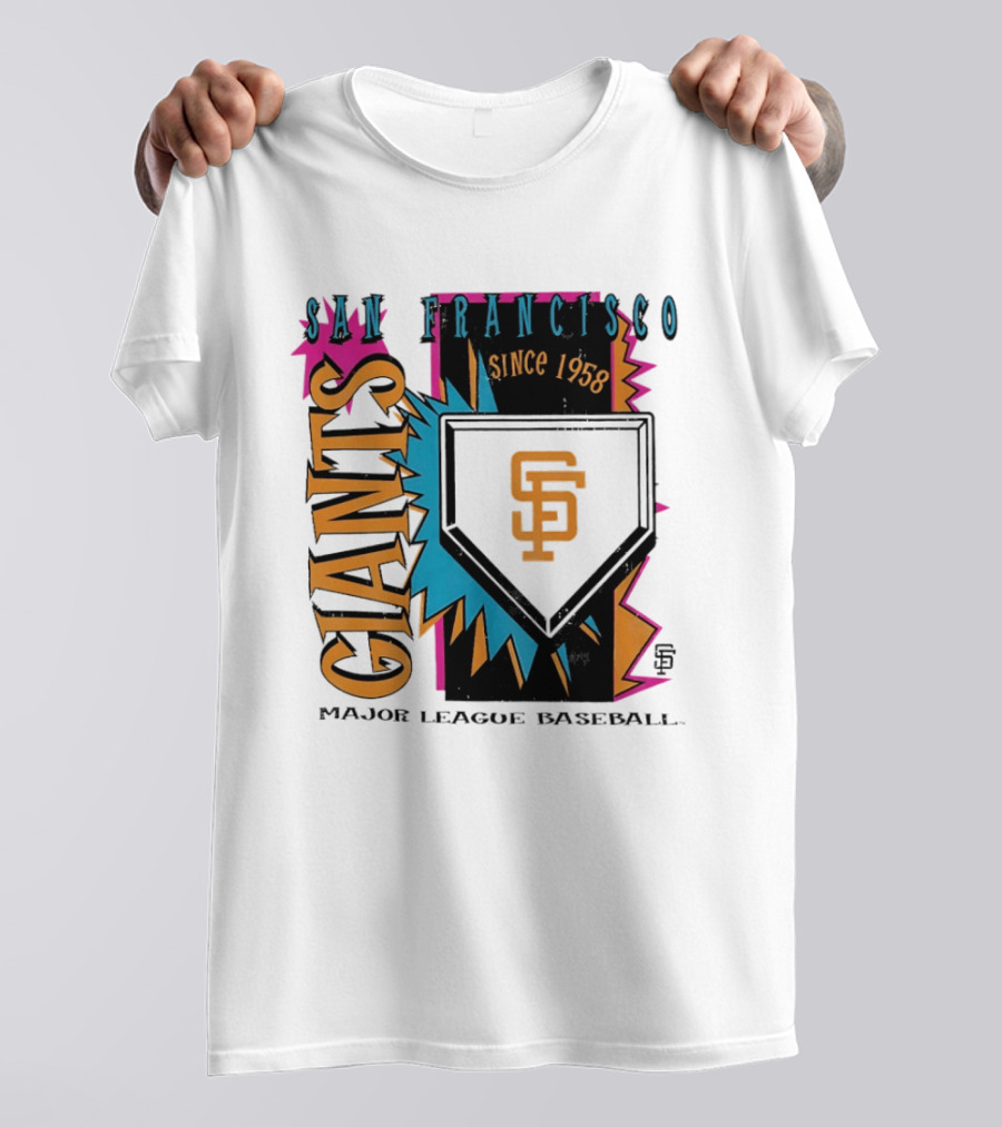 San Francisco Giants Major League Baseball Since 1958 Neon Cooperstown Field Shock T-Shirt