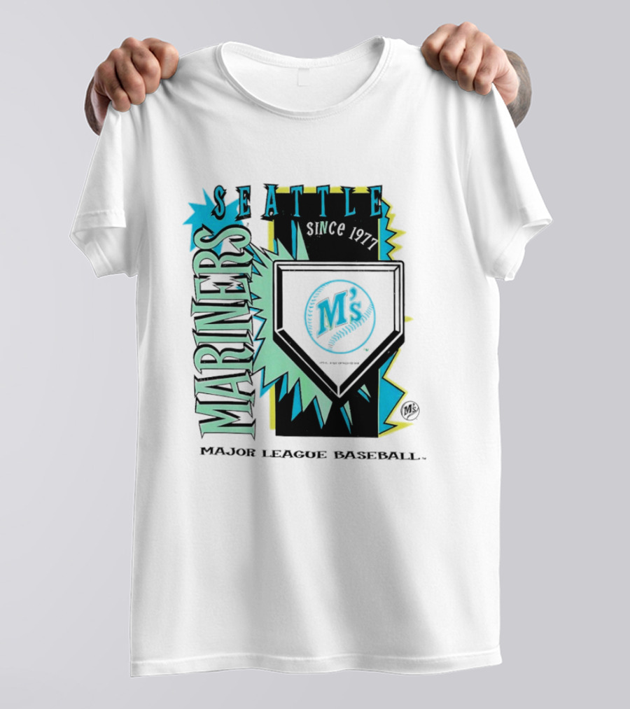 Seattle Mariners Cooperstown Neon Field Major League Baseball Since 1977 T-Shirt
