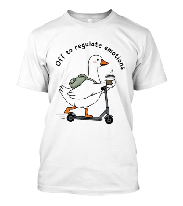 Silly Goose Scooter Off To Regulate Emotions Coffee Backpack T-Shirt