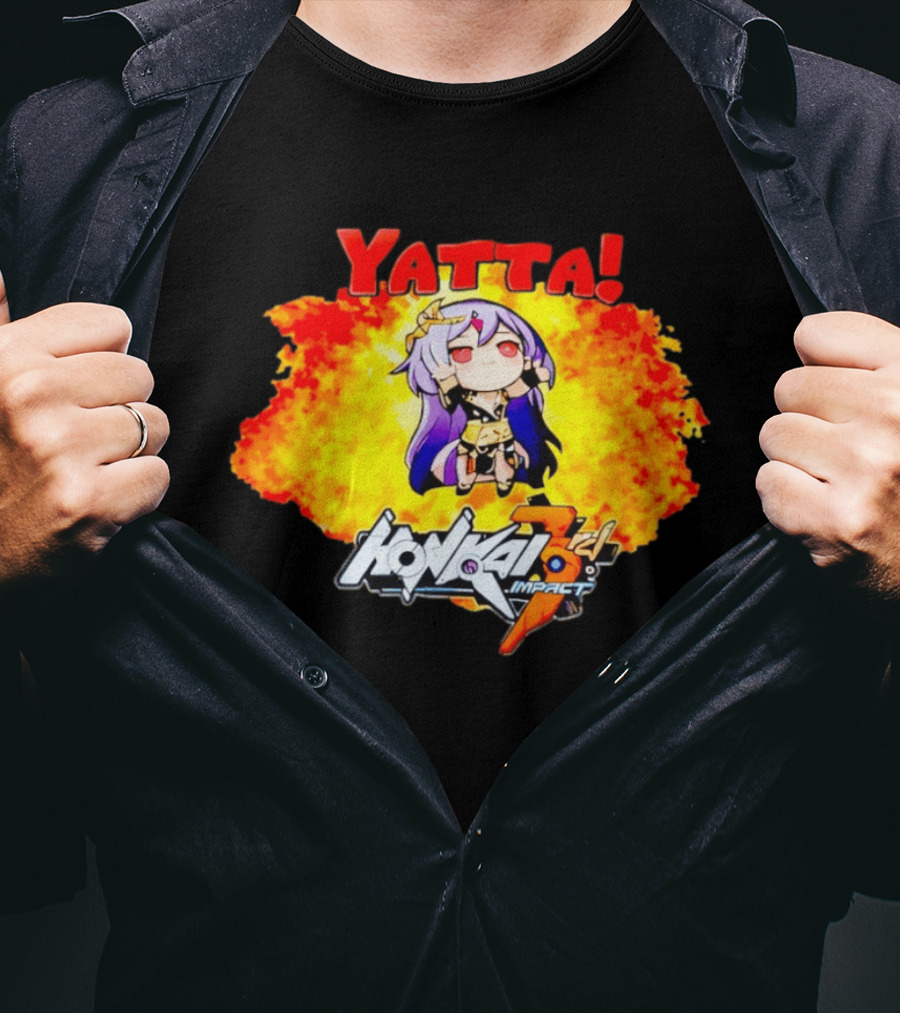 Yatta Honkai Impact 3rd Anime Character Celebration Explosion T-Shirt