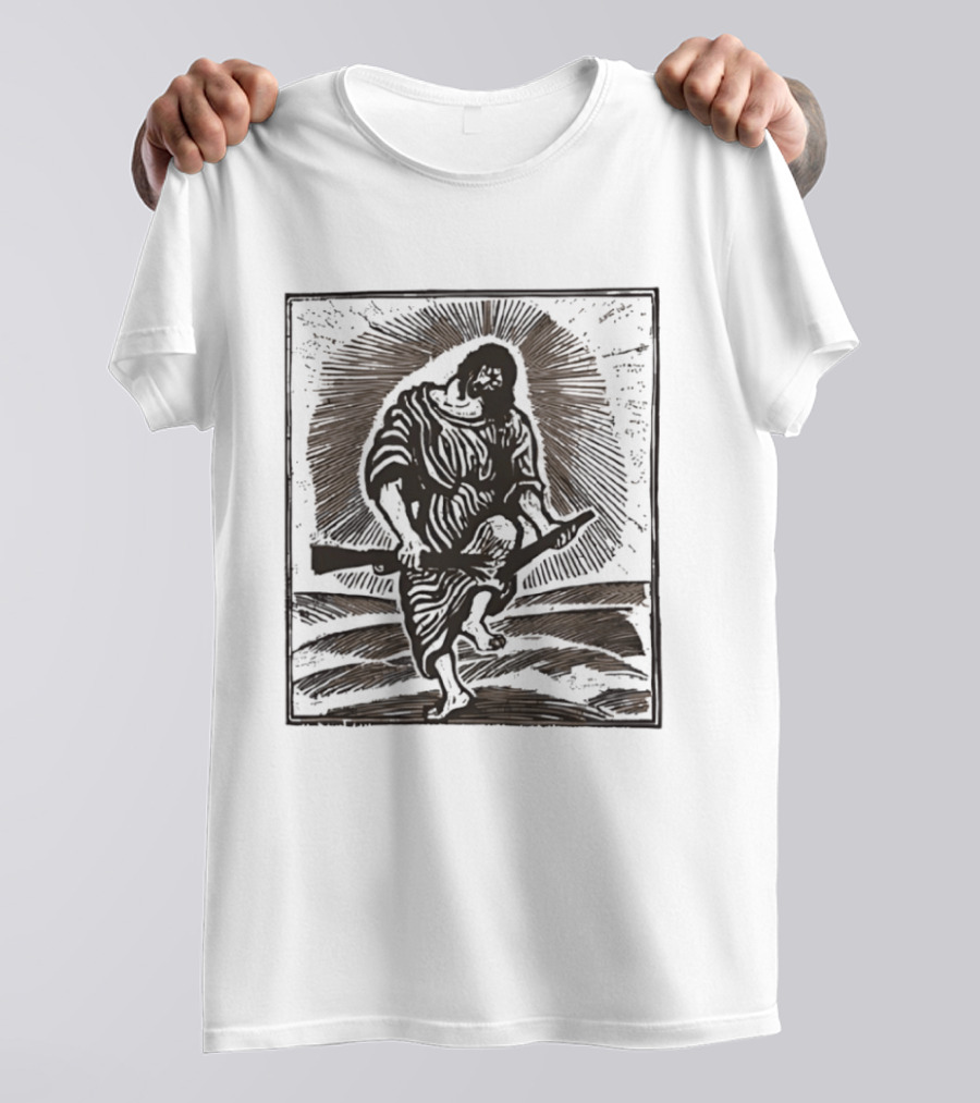 Christ Breaks The Rifle Anti War Symbolism Peaceful Resistance T-Shirt