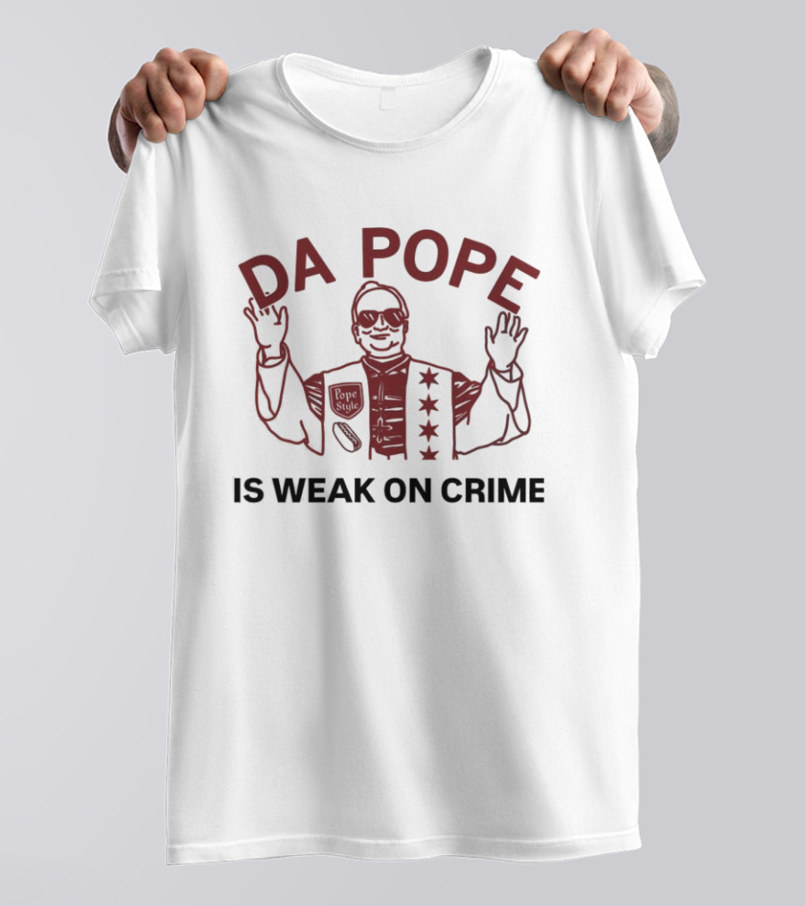 Da Pope Is Weak On Crime Comic Style Sketch T-Shirt