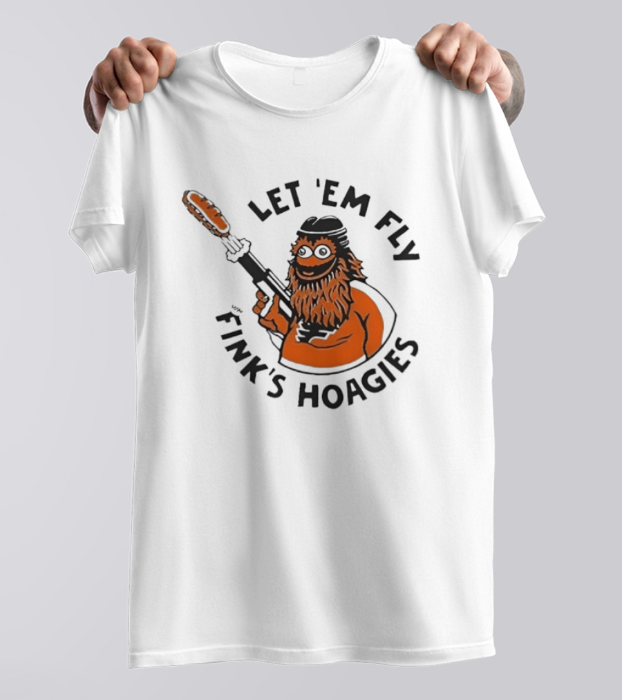 Gritty Flyers Let 'Em Fly Fink's Hoagies Philadelphia Hockey T-Shirt